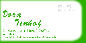 dora tinhof business card